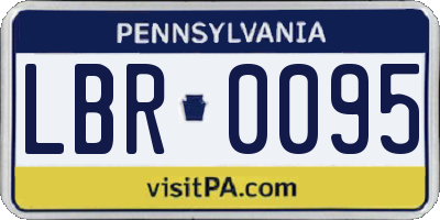 PA license plate LBR0095
