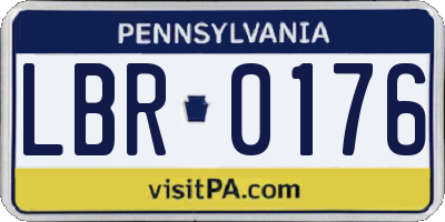 PA license plate LBR0176