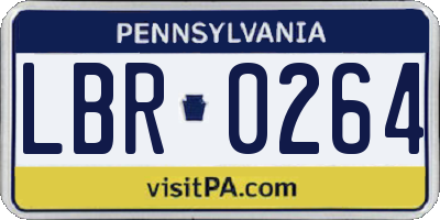 PA license plate LBR0264
