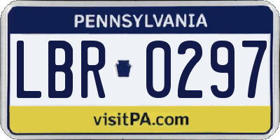 PA license plate LBR0297