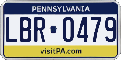 PA license plate LBR0479