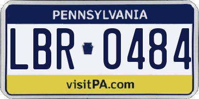 PA license plate LBR0484