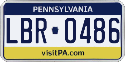 PA license plate LBR0486