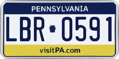 PA license plate LBR0591
