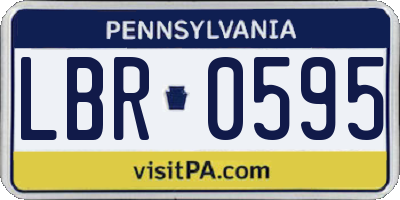 PA license plate LBR0595
