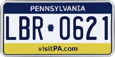 PA license plate LBR0621