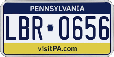 PA license plate LBR0656