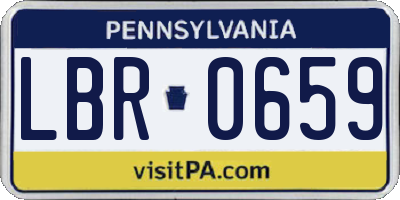 PA license plate LBR0659