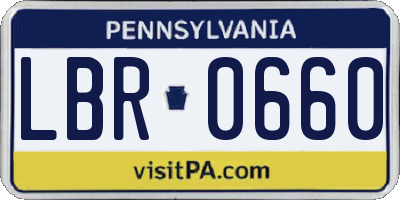 PA license plate LBR0660