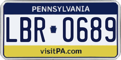 PA license plate LBR0689