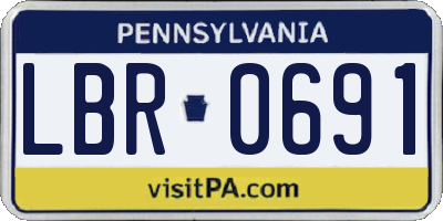 PA license plate LBR0691