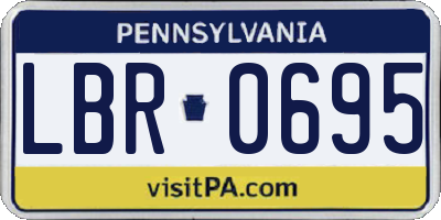 PA license plate LBR0695