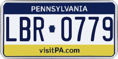 PA license plate LBR0779