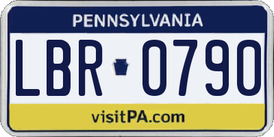 PA license plate LBR0790