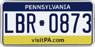 PA license plate LBR0873
