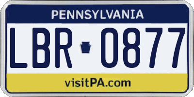 PA license plate LBR0877