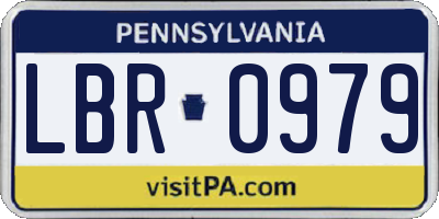 PA license plate LBR0979