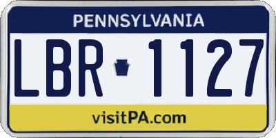 PA license plate LBR1127
