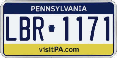 PA license plate LBR1171
