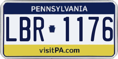 PA license plate LBR1176