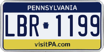 PA license plate LBR1199