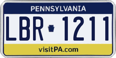 PA license plate LBR1211