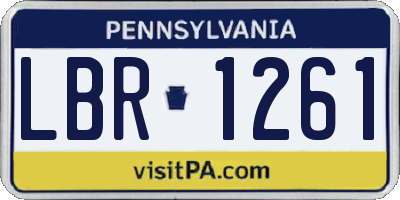 PA license plate LBR1261