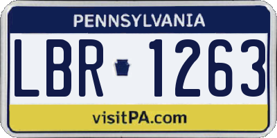 PA license plate LBR1263