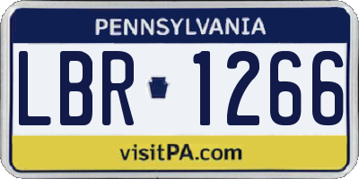 PA license plate LBR1266