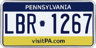 PA license plate LBR1267