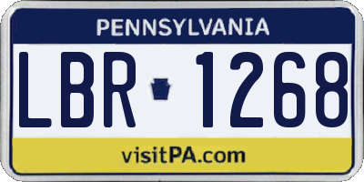 PA license plate LBR1268