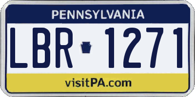 PA license plate LBR1271