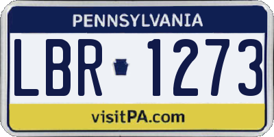 PA license plate LBR1273