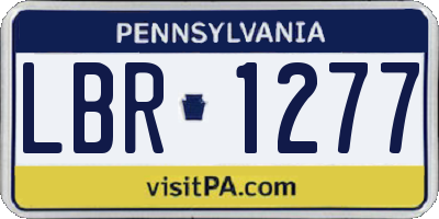 PA license plate LBR1277