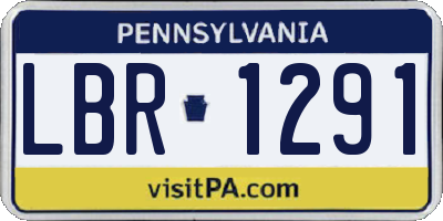 PA license plate LBR1291
