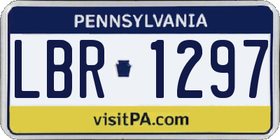 PA license plate LBR1297