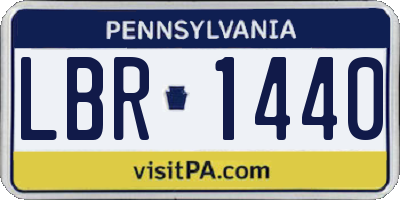 PA license plate LBR1440