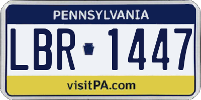 PA license plate LBR1447