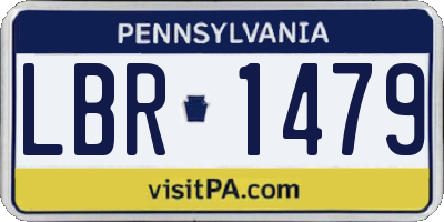 PA license plate LBR1479