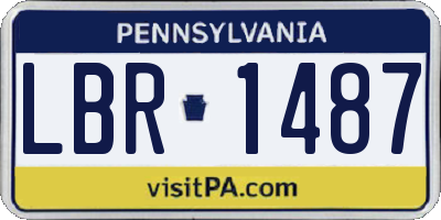 PA license plate LBR1487
