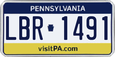 PA license plate LBR1491