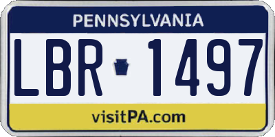 PA license plate LBR1497