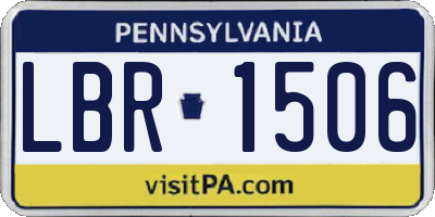 PA license plate LBR1506