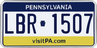 PA license plate LBR1507