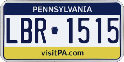 PA license plate LBR1515