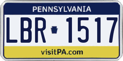 PA license plate LBR1517