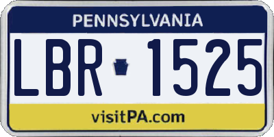 PA license plate LBR1525