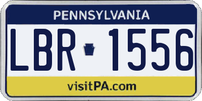 PA license plate LBR1556