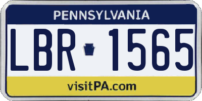 PA license plate LBR1565