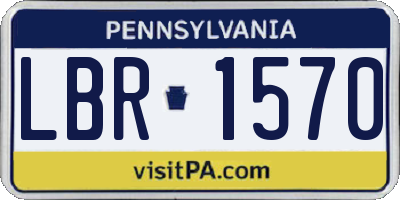 PA license plate LBR1570